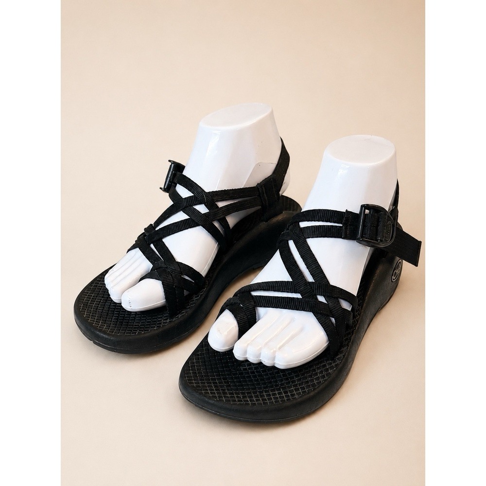 Chaco ZX2 Classic Black Hiking Sandals Womens 7 Vibram Toe Loop Trail Outdoor